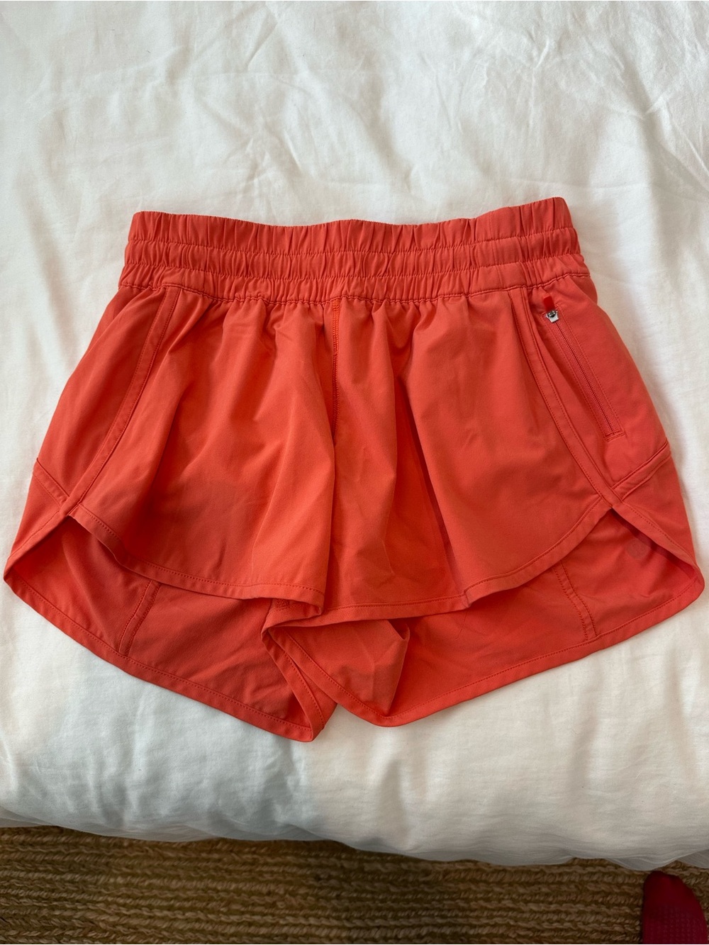 lululemon athletica Orange Athletic Shorts, size 8